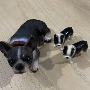 boston terrier dogs figurine collation
